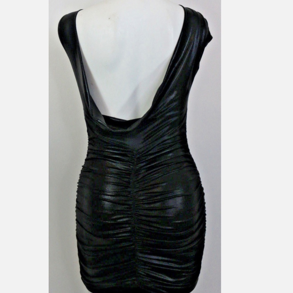 bebe Black Bodycon Dress with Brooch Size XS - Picture 2 of 14